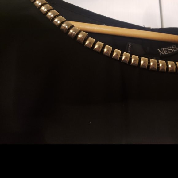 Black Blouse with golden details - Picture 2 of 4
